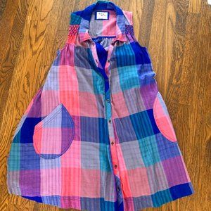 Anthropologie Retro Summer Fun Pleated Dress SIZE XXSP